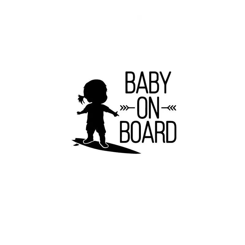 Stiker mobil kreatif bayi di papan stiker vinil mobil motor mobil tubuh Bumper belakang jendela dekoratif stiker tahan air