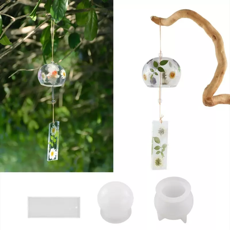 Japanese Wind Chimes Resin Molds Silicone Bundle Wind Chimes Molds for Home Décor Jewelry Resin Casting Molds