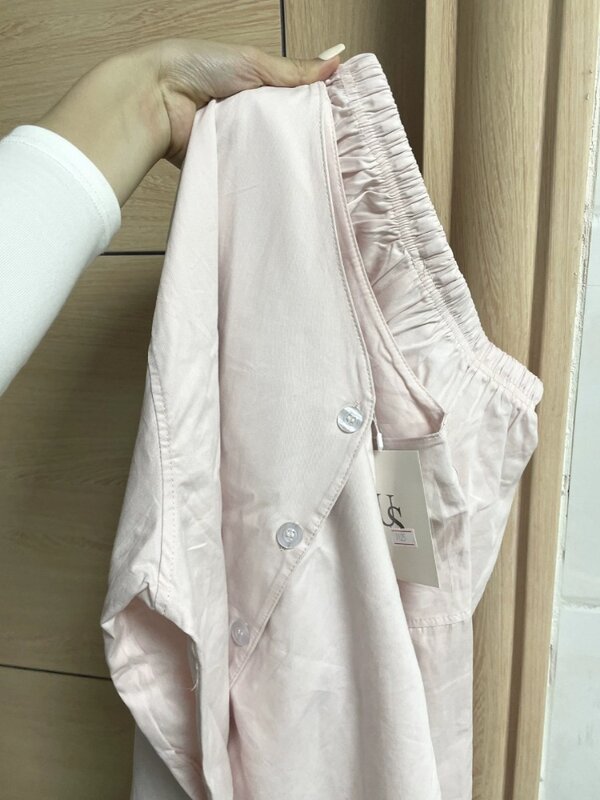 女性用の大きいサイズの日本の綿のパジャマ,Vネックのカーディガン,家庭用の服,春と秋のスーツ,新しいコレクション2023