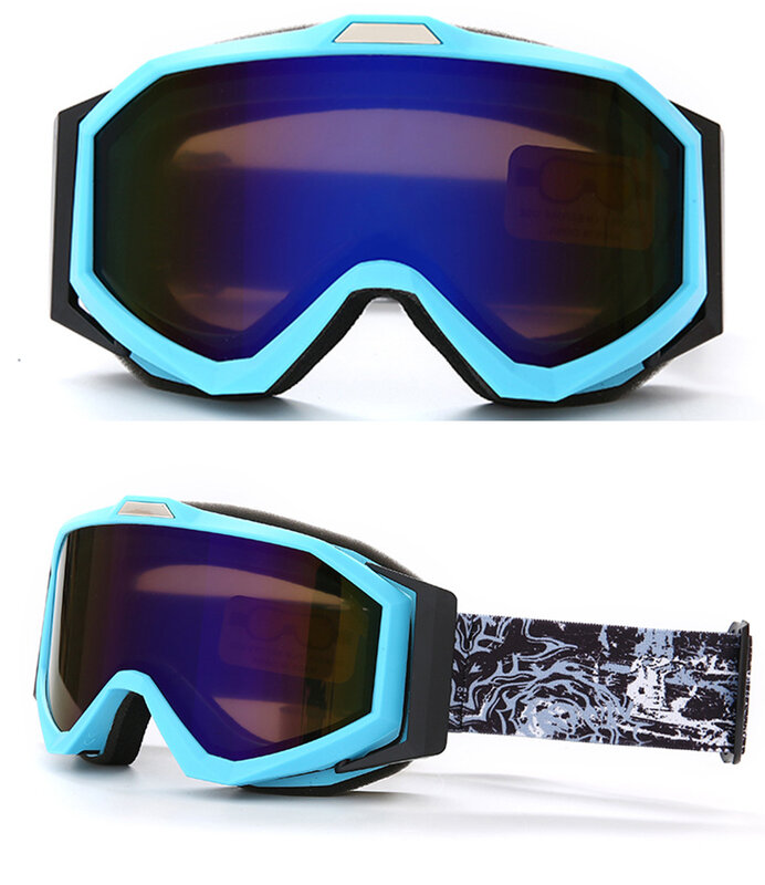 Лыжные очки, Большие цилиндрические очки, очки для бездорожья, очки для близорукости Коко, мотоциклетные очки, двухслойные противотуманные