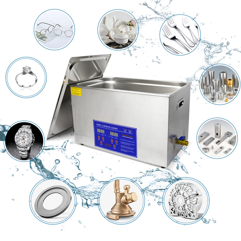 Nettoyeur à ultrasons en acier inoxydable, machine à laver industrielle, appareils ménagers, 40 unités, 2 l, 3 l, 6 l, 10l