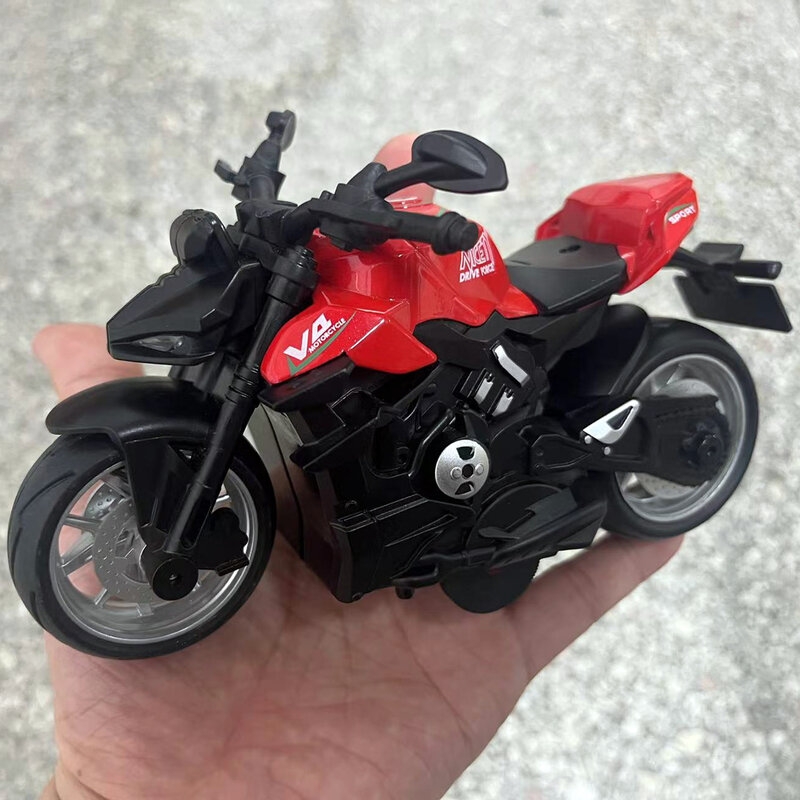 Mini Modelo Alloy Motorcycle Toy, Diecast Puxar, Racing Toy Vehicle, Locomotiva Car, Coleção Simulação, Presentes para Meninos, 1:8