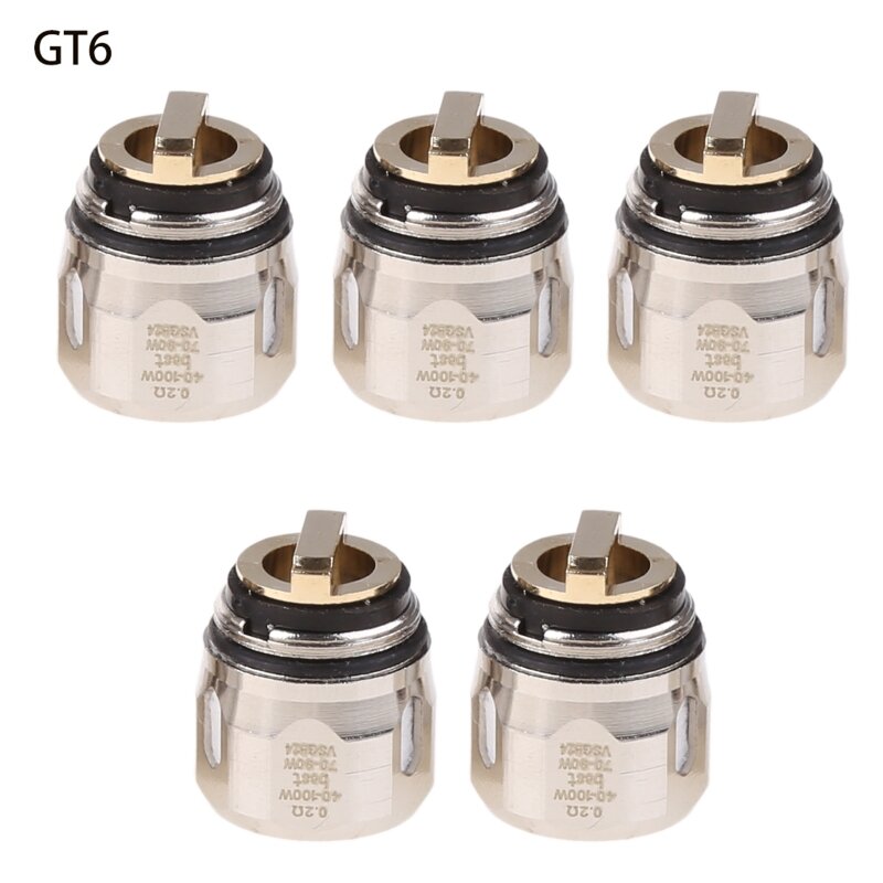 2024 New 5 Pieces/set Vape Atomizer Core Replacement Coils Metal Coil for Head Replacement for GT2 GT4 GT6 GT8 GT for Tank Kit