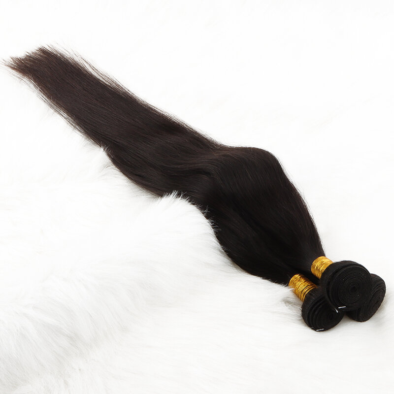 Orientfashion wiązki włosów proste ludzkie włosy splot wiązki Remy do przedłużania włosów Natural Black 1/3 sztuk 8-30 cali