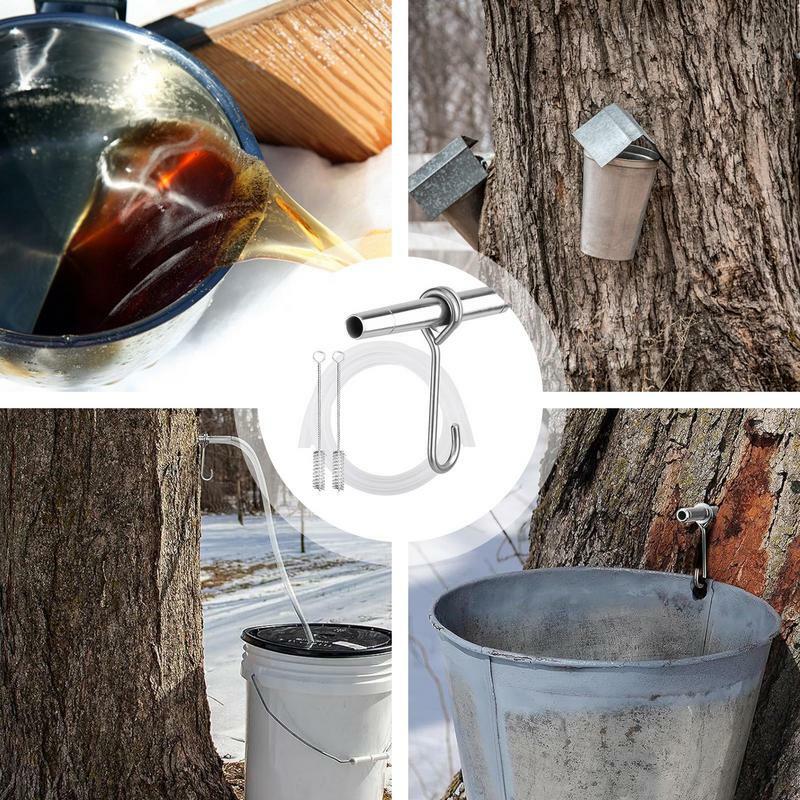 Grifos de árbol para sirope de arce, filtro eficiente de acero inoxidable, ahorro de energía seguro, suministros de sirope de arce