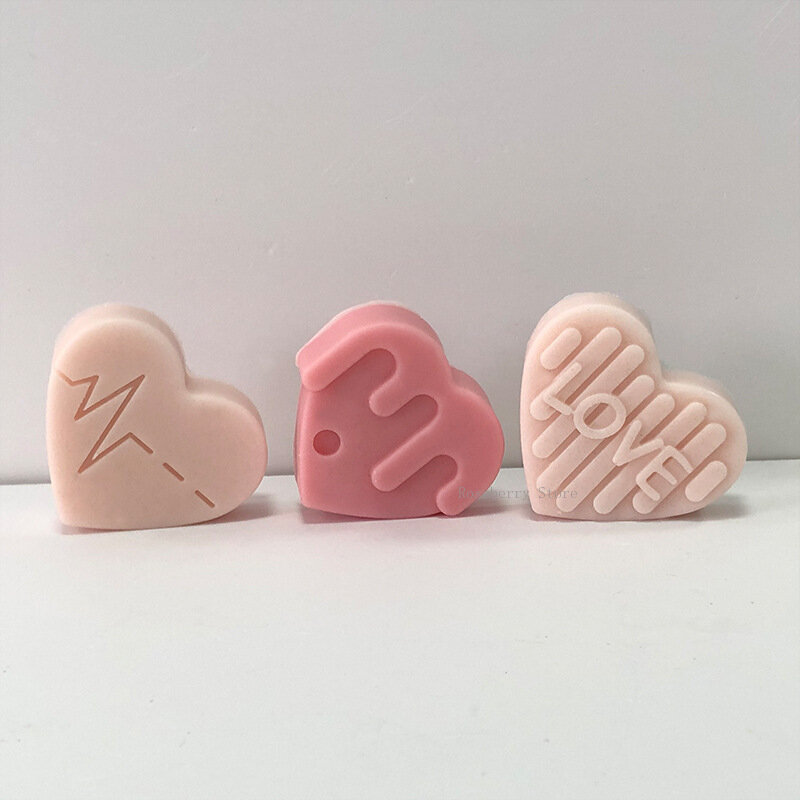 Multicavity Love Heart Chocolate Silicone Mold Candy Biscuit Mould Love Ice Tray Baking Tool Gift Love Fondant Cake Candle Mold