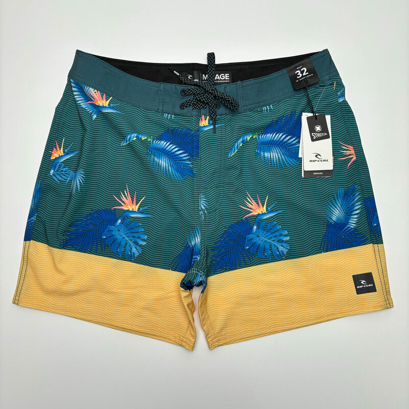 Pantalones cortos deportivos para natación, Bermudas Retro, Rip Curl Mirage, talla 32 33, 16"