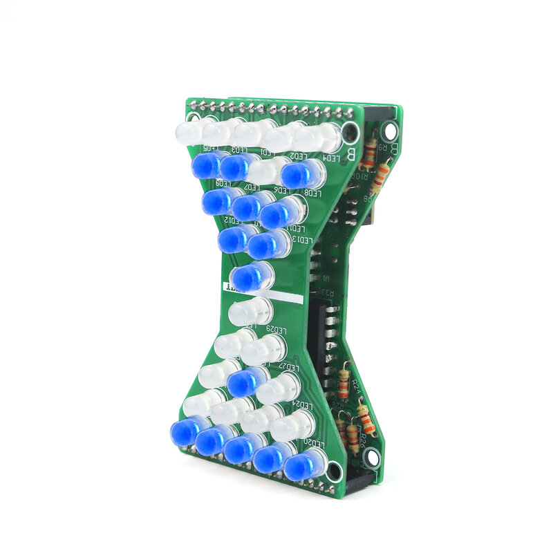 Kit elettronico fai da te clessidra LED scheda PCB a doppio strato componenti a luce lampeggiante saldatura pratica di saldatura per studenti delle scuole
