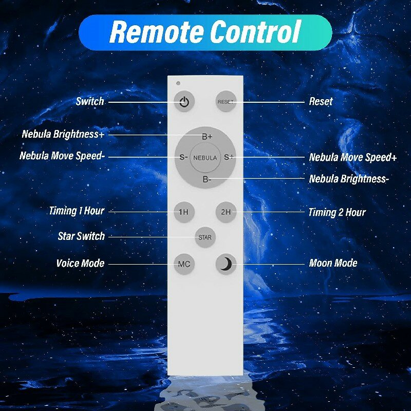 Galaxy Projector Light Smart Life Smart Star Projector Timer and Voice Control Home Colorful Starry Sky LED Night Light Decor