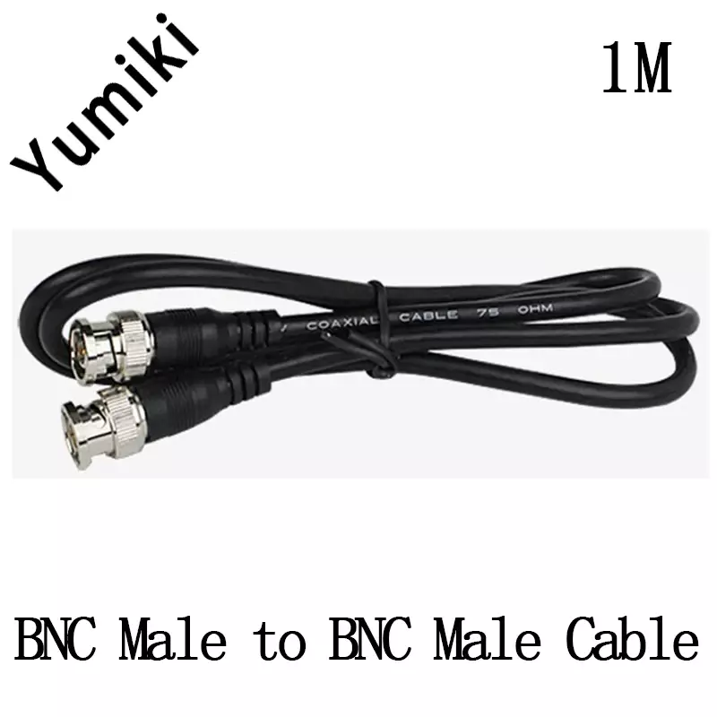 Yumiki SYV-75-3 동축 BNC 케이블, CCTV 카메라, BNC 수-BNC 수 코드, M/M, 1m