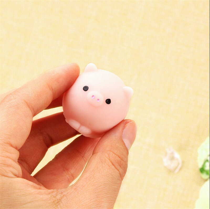 Kawaii Squishy Pig Ball Mochi Squeeze Prayer, colección de juguetes lindos, divertido regalo de broma, juguetes antiestrés, regalo novedoso, decoración del hogar