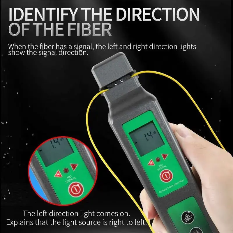 APT factory  supply   KFI-40 Live Fiber Optical Identifier with LED Display Identifying direction break checker FTTH Testing Too