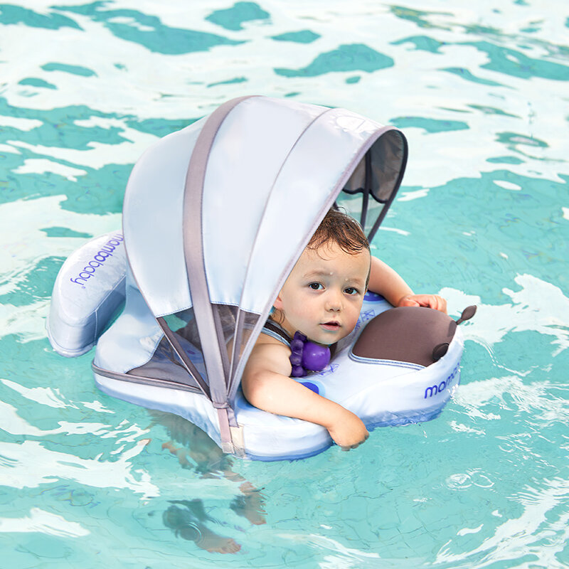 Mambobaby เด็กทารกเอวลอยแหวนว่ายน้ำเด็กวัยหัดเดิน Inflatable Buoy Swim Trainer โกหกแหวนว่ายน้ำสระว่ายน้ำลอยอุปกร...