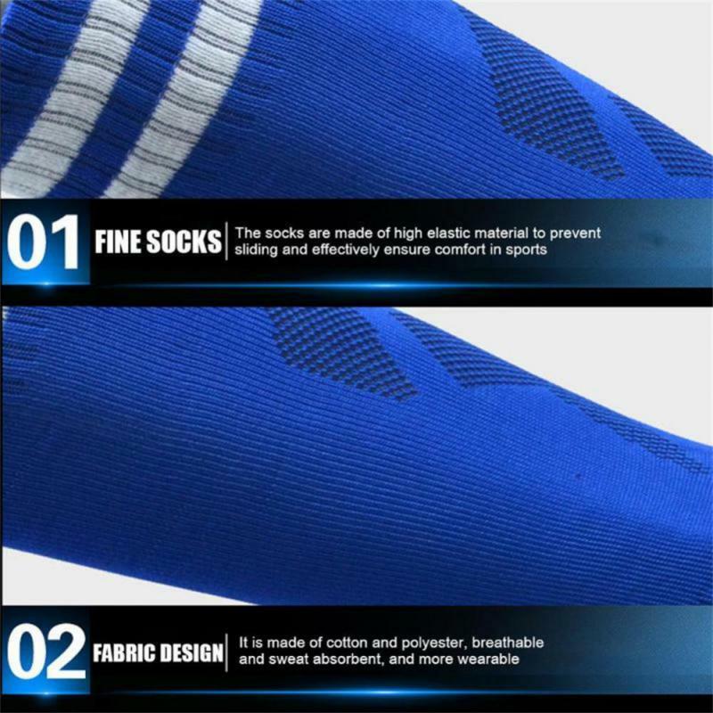 Calzini da calcio per adulti Hit Color resistente all'usura per bambini calzini lunghi sportivi sopra i calzini da Hockey da Baseball alti al ginocchio