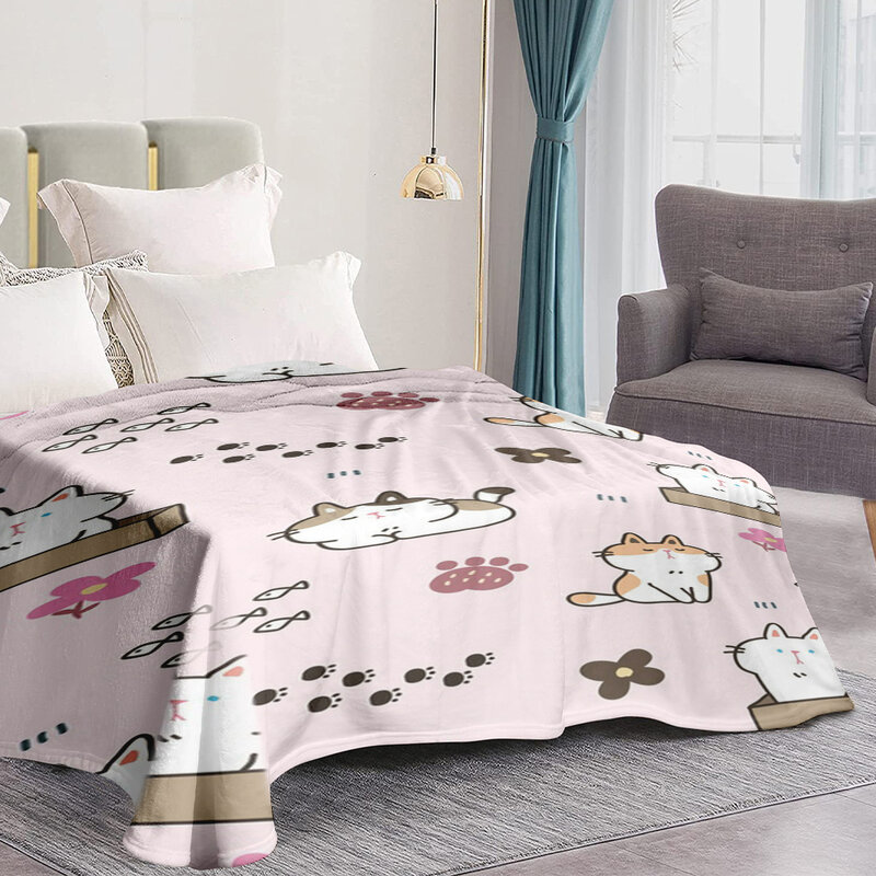 Soft and fluffy children's flannel blankets, cartoon printed blankets for boys and girls, birthday gift blankets, sofa sheets
