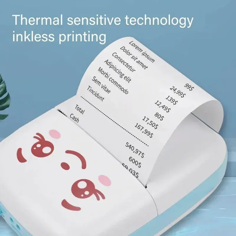 Mini impresora de etiquetas de papel térmico, papel autoadhesivo colorido para impresión fotográfica inalámbrica, Bluetooth, sin tinta