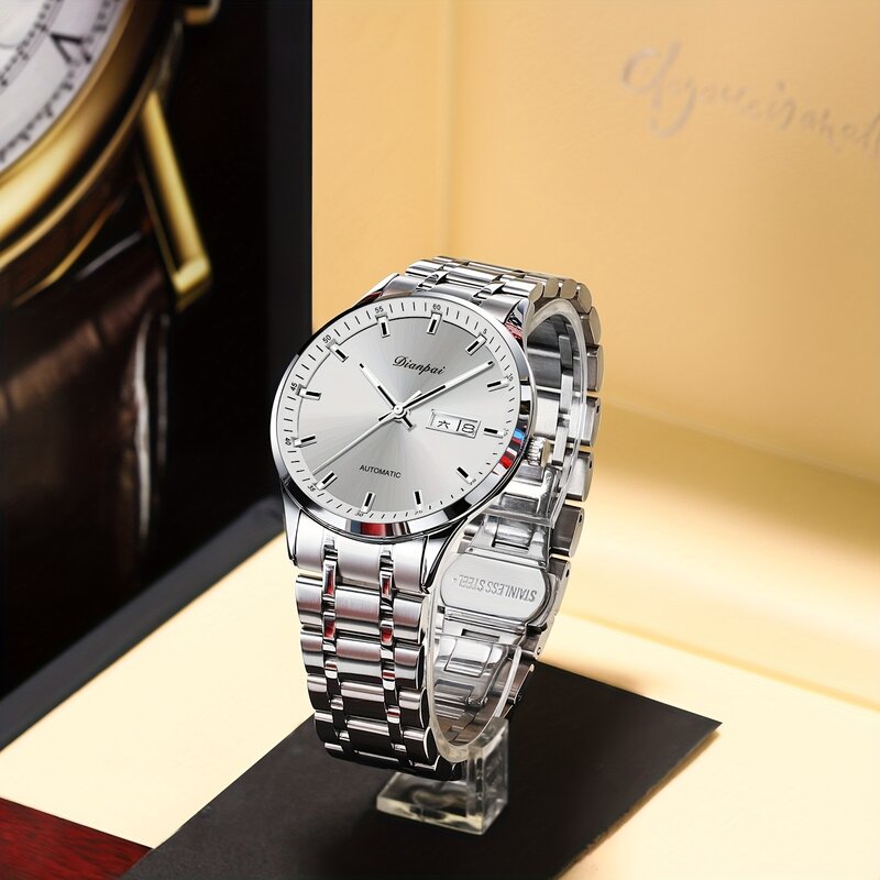 DIANPAI Authentic Men's Watch Fully Automatic Mechanical Watch Minimalist Ultra Thin Men's Watch Waterproof Men's Watch
