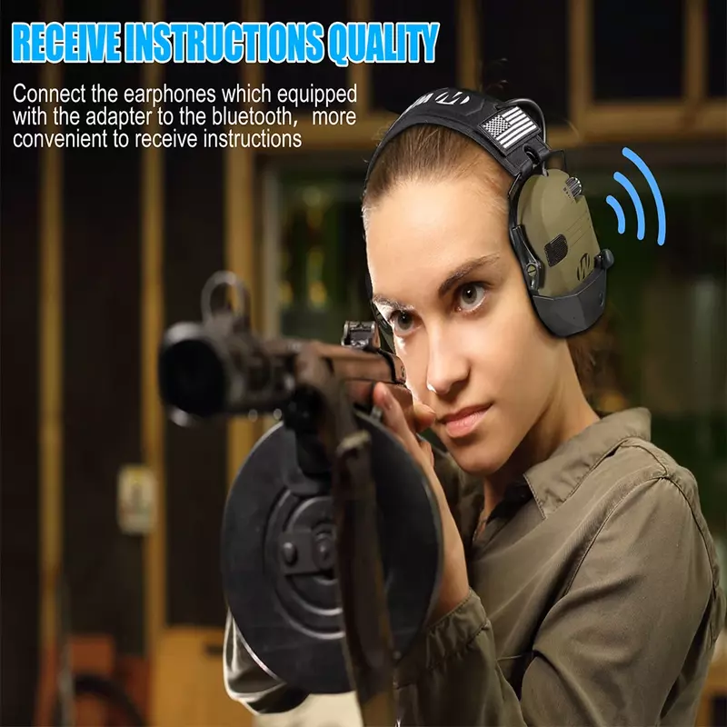 Mais recente Electronic Shooting Headset Proteção Auditiva Pickup Noise Redução Outdoor Hunting Headset Frete Grátis