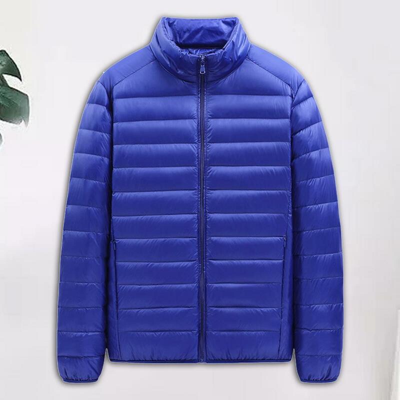 メンズ通気性単色ジャケット、暖かいアウターウェア、厚手のポケット、人気のコート、コート