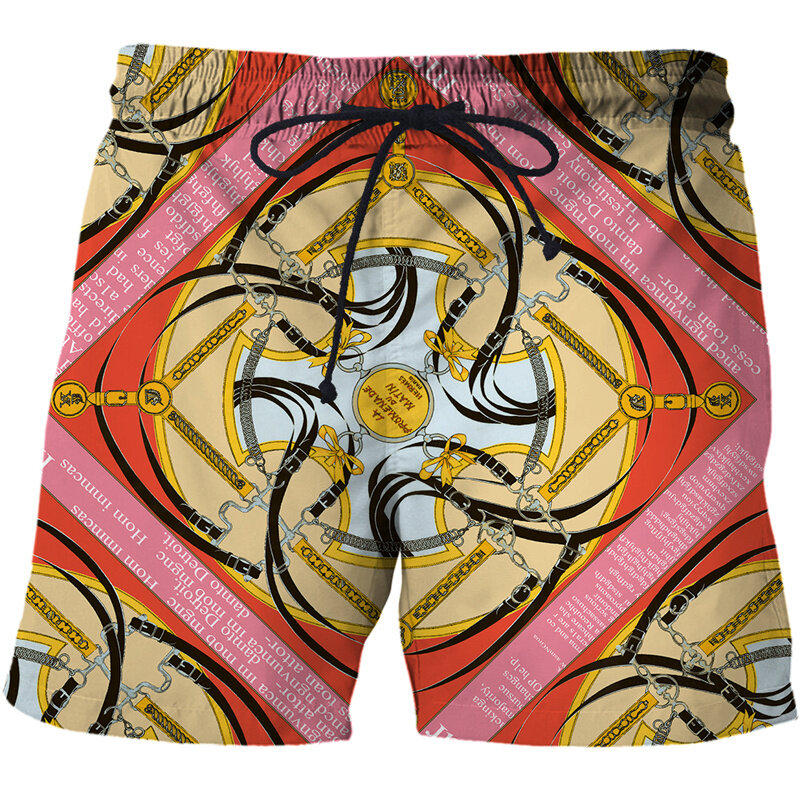 Pantalones cortos de playa con estampado de leopardo 3D para hombre, bañador Hawaiano de lujo, traje de baño de hielo fresco