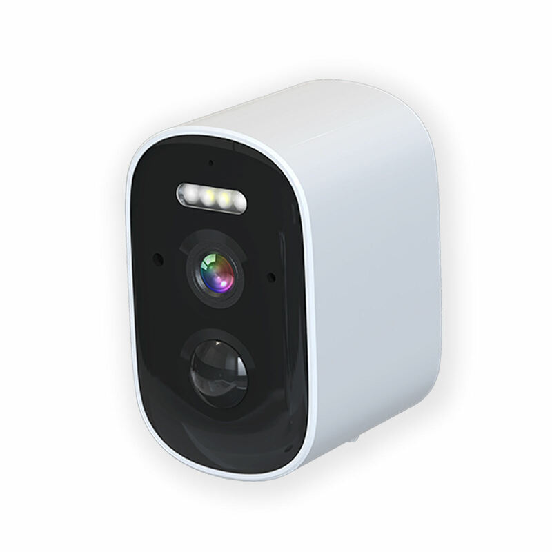 Cámara con batería WiFi de 4MP con alarma de detección de movimiento, grabación de tarjeta SD, almacenamiento gratuito en la nube, cámara de seguridad con visión nocturna a Color