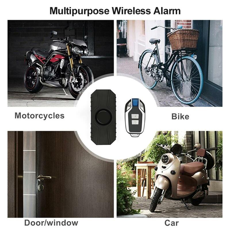 Allarme bici, 113dB, vibrazione Wireless, con telecomando, antifurto