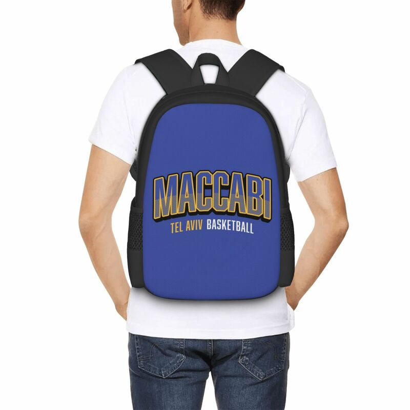 Maccabi-mochila de viaje de baloncesto para hombre y mujer, bolsa para ordenador portátil, bolsa para ordenador escolar, ideal para regalo