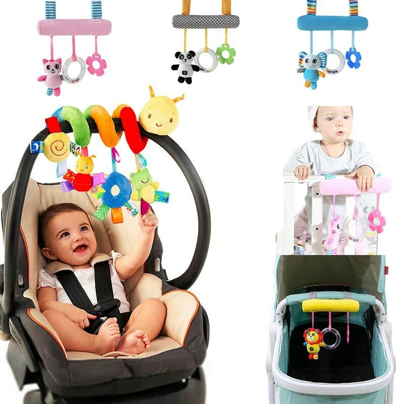 Kids Stroller Hanging Doll Toy Baby Rattles Educational Toys for Children Activity Spiral Crib Toddler Bed Bell Baby Playing