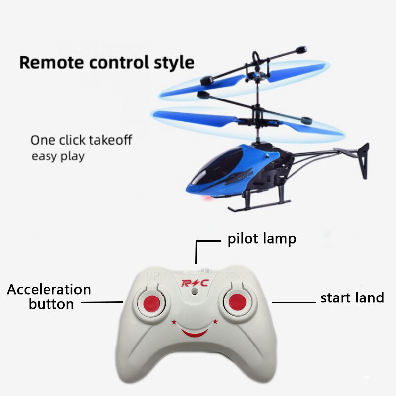 Mini helicóptero de indução, Pode pair e sentir automaticamente para evitar a queda, RC Drone