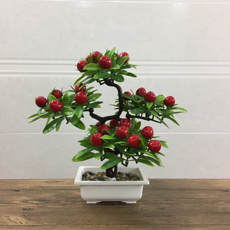 Nowa symulacja owocowa pomarańczowa roślina bonsai doniczkowa dekoracja domu sztuczne ozdoby kwiatowe prezent ślubny