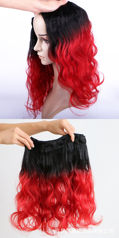 Bundles brésiliens Kinky Body Wave, cheveux synthétiques, noir et rouge, haute température, jjTwo-Tone, 100%, 2 tons, Ombre, Yaki Wave