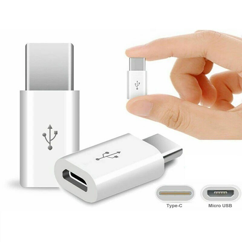 Adaptador USB tipo C hembra a Micro USB macho, conector tipo C a Micro USB 2,0, adaptador de cargador para teléfono Samsung, Xiaomi, Huawei