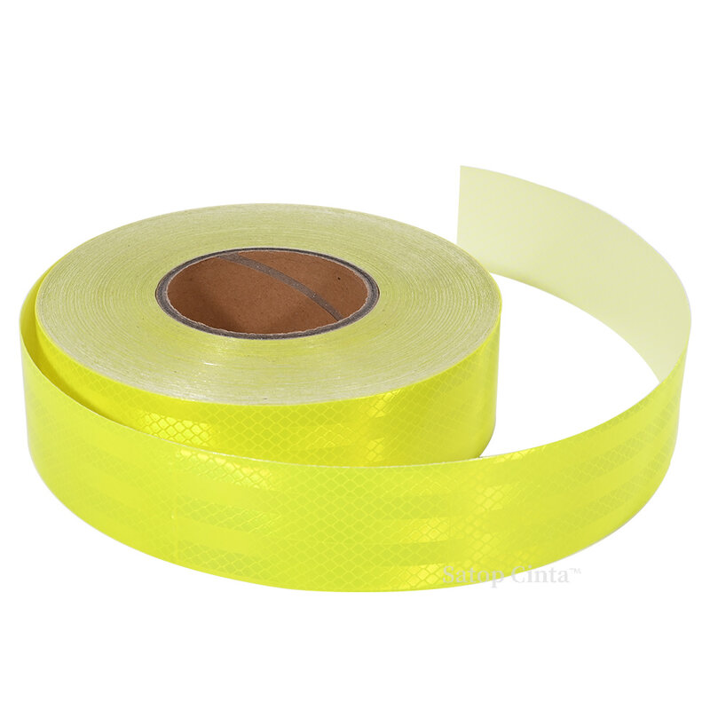 Флуоресцентная желтая водостойкая Светоотражающая наклейка размером 5 см x 0 м