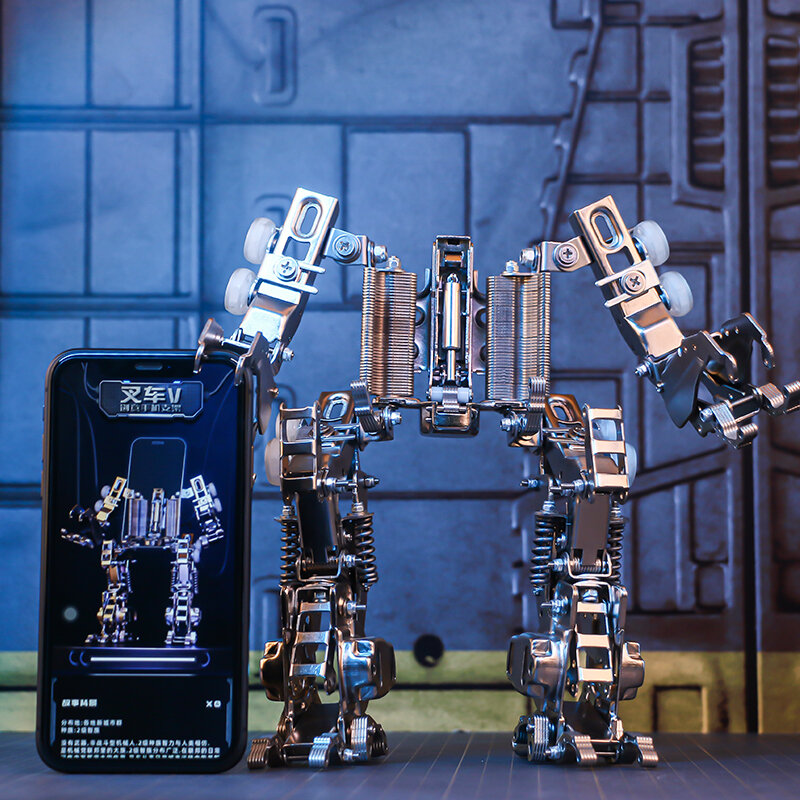 354 szt. Mecha zestaw modeli do składania metalowe puzzle 3D mechaniczna stojak na telefon komórkowy kreatywna do zabawki konstrukcyjne dla chłopców dla dorosłych kolekcja prezent