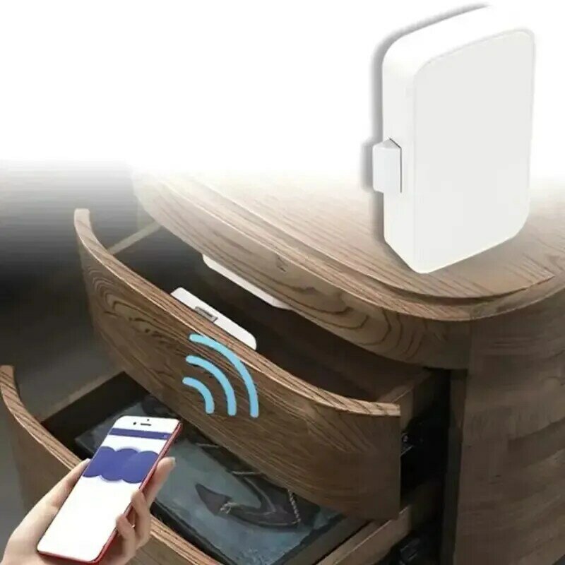 Cerradura de cajón con Bluetooth, cerradura electrónica inteligente inalámbrica para gabinete de seguridad, sin llave, Invisible, 1 unidad