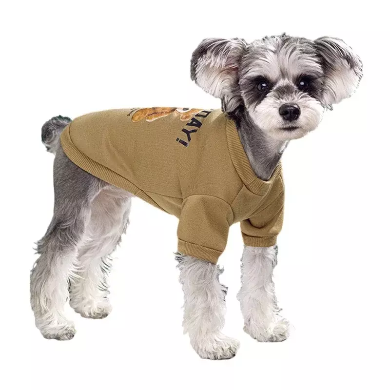 Pakaian anjing lucu musim dingin anak anjing Pullover hangat kaus pola beruang jaket hewan peliharaan untuk anjing kecil sedang mantel kucing kostum Chihuahua