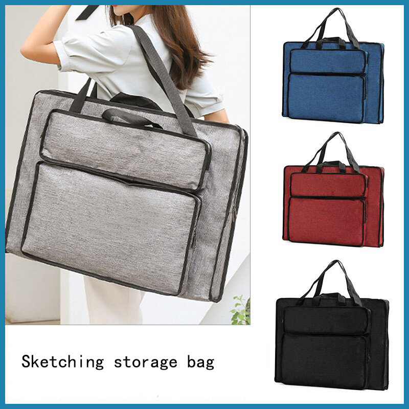 1PC Single shoulder handheld art student color painting bag, painting board bag, artwork sketching tool, painting storage bag
