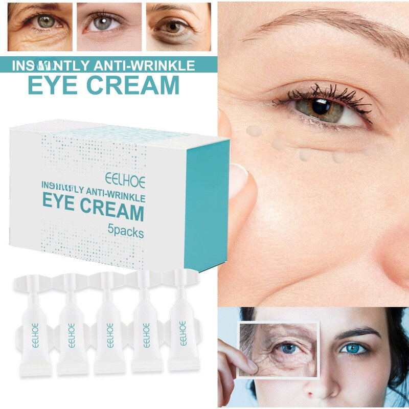 Instantâneo Anti Rugas Eye Cream, Cuidados Profundos, Fade Fine Lines, Círculos Escuros, Remover Bolsas Olho, Envelhecimento, Hidratar, Refirmar, Cuidados com a pele