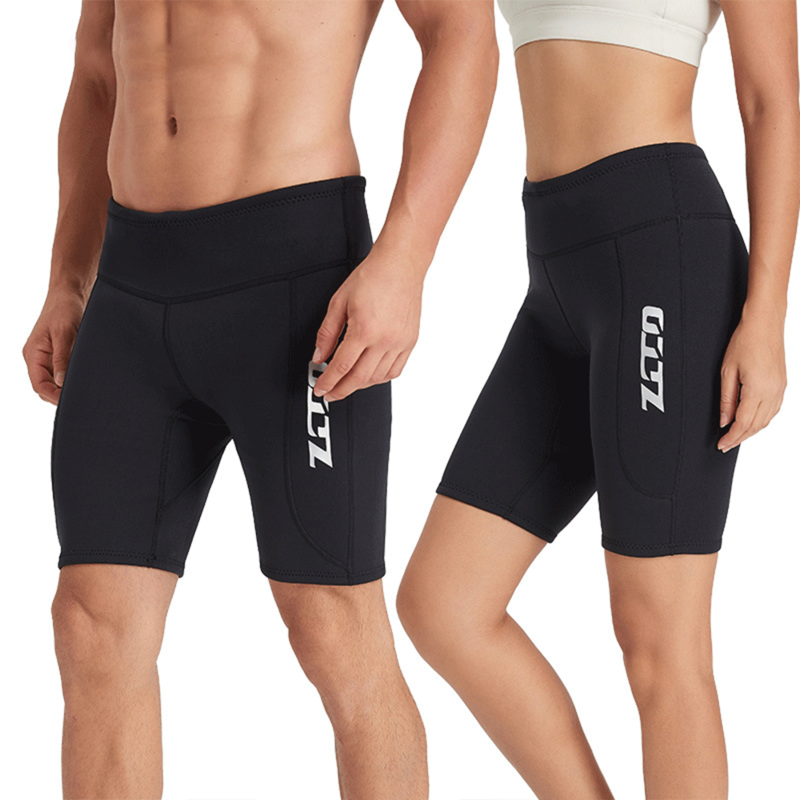 ชุดดำน้ำ celana berselancar นีโอพรีน2มม. กางเกงว่ายน้ำแบบเต็มตัวกางเกงขาสั้นสำหรับผู้หญิงและผู้ชายกางเกงสำหรับดำน้ำตื้นพายเรือคายัค