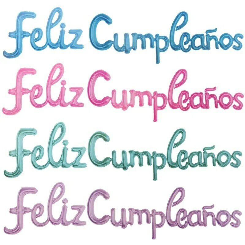 Hiszpańskie balony foliowe literki z okazji urodzin połączone alfabet dekoracja urodzinowa materiały do fotografii dla noworodków