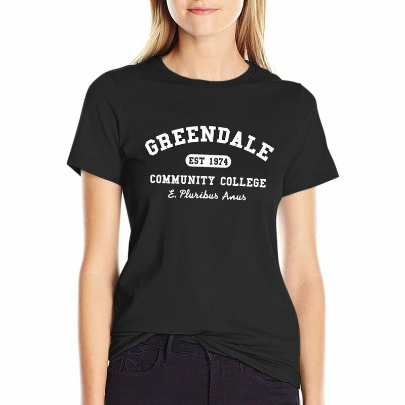 Greendale Community College e Pluribus Anus T-Shirt Frauen Tops Grafik T-Shirts für Frauen T-Shirt für Frauen