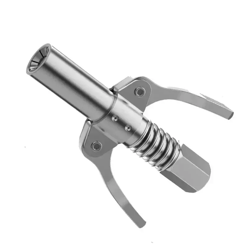 Grease Gun Coupler Heavy-Duty Quick Release NPTI/8 10000 PSI Two Press Easy To Push Oil Gun Grease Injector