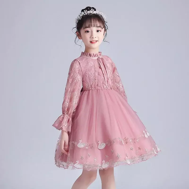 Gaun putri anak perempuan, gaun anak perempuan kecil musim gugur baru, gaun musim gugur 2023, Gaun harta karun anak-anak