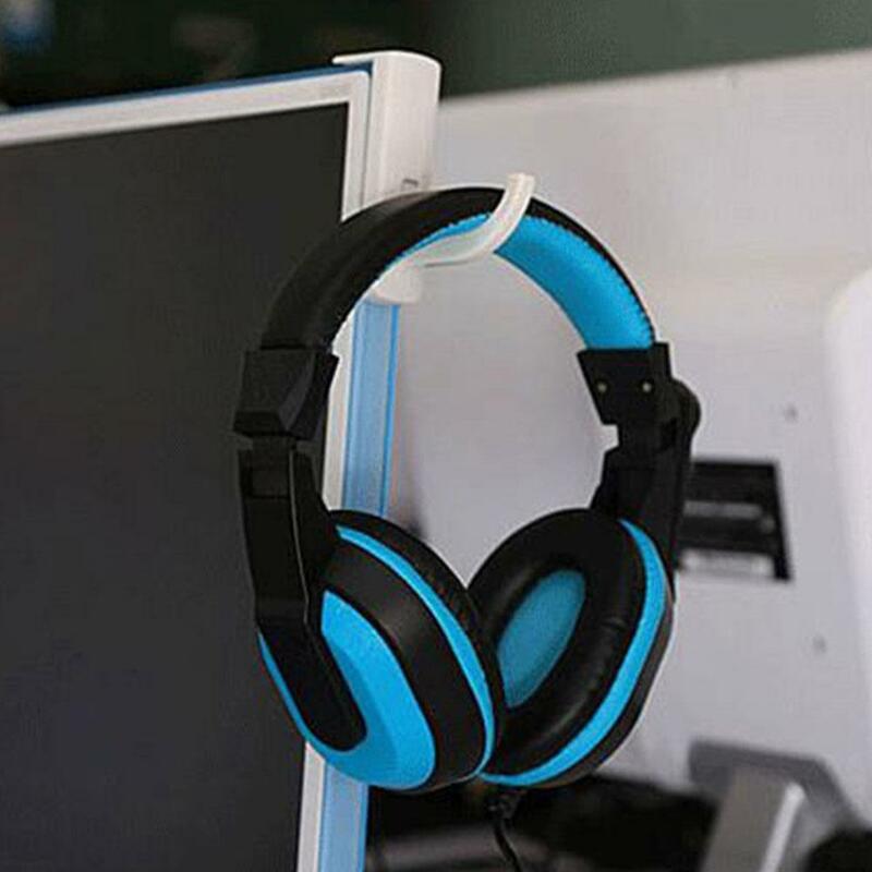 Mały uchwyt na słuchawki Samoprzylepny uchwyt na monitor Plastikowy stojak Haczyk na słuchawki Akcesoria do słuchawek