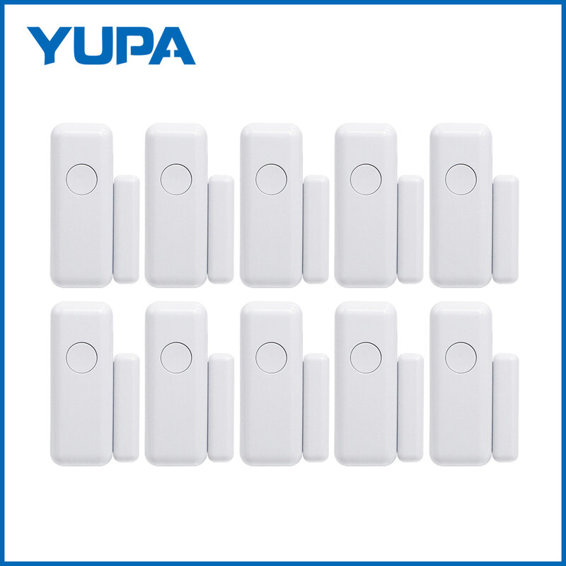 YUPA-Sensor de alarma magnético inalámbrico para ventana y puerta, Detector de puerta para sistema de seguridad inteligente para el hogar, protección de seguridad, 433mhz