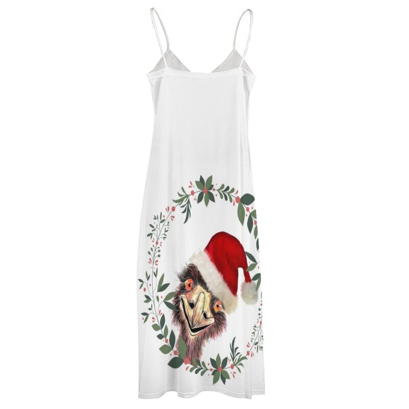 Santa Emu ein australisches Weihnachten ärmelloses Kleid Frau Kleid Abendkleider Luxus