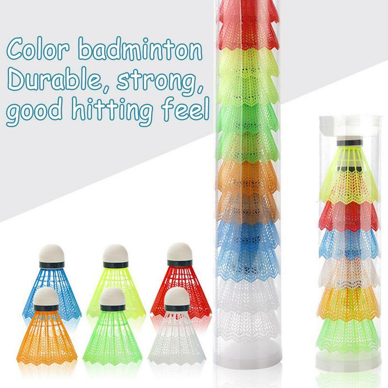 Ballon de badminton coloré en plastique pour enfants, 3/6/12 pièces, volants de jeu en plein air, pour l'entraînement au anciers