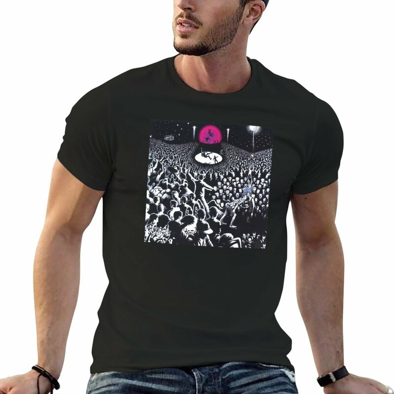 T-shirt Just Wanna Rock pour hommes, haut vintage, blanc, noir, graphique, garçons, été