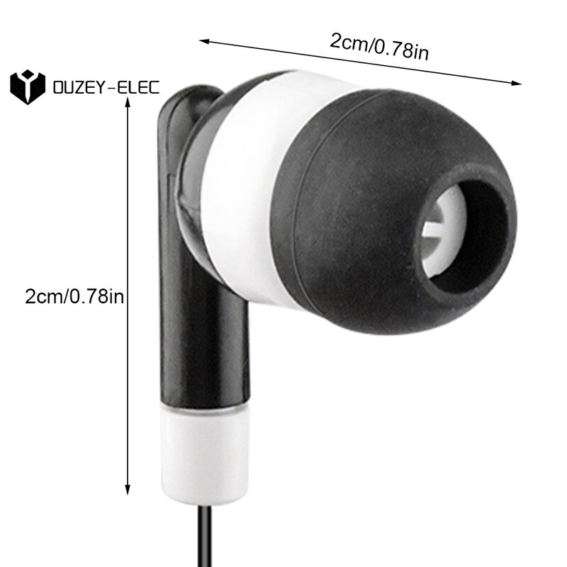 Headphone berkabel 3.5mm, earbud Stereo Bass olahraga Stereo mikrofon peredam kebisingan suara HiFi logam