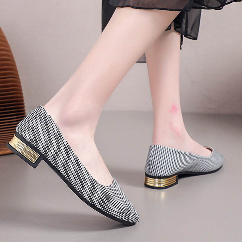 Flats Summer Shoes Women Pointed Toe Shallow Sandals 2024 New Fashion Dress Shoes Classic Casual Walking Cozy Female Chaussure